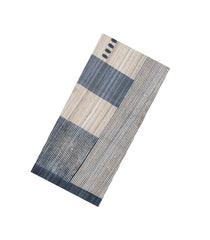 Grey Printed Tussar Silk Saree With Abstract Stripes-TU3762