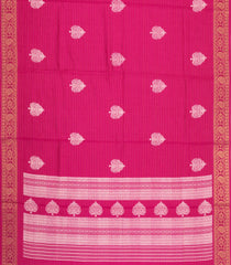 Hot Pink Printed Synthetic Dola Silk Saree With Zari Stripes & Border-SY0317