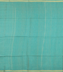 Aquamarine Woven Tussar Silk Saree With Wave Motifs & Zari Border-TU3540