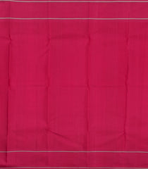 White Handloom Korvai Kanchipuram Silk Saree With Crimson Temple Border-KA16708