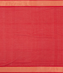 Red Handloom Silk Cotton Saree With Checks & Buttas-SC4243