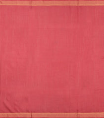 Dark Peach Woven Tussar Silk Saree With Printed Floral Motifs-TU3189
