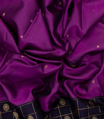 Purple Handloom Soft Silk Saree With Kamalam Buttas