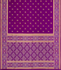 Magenta Printed Art Dupion Saree With Meena Floral Motifs-BL5862