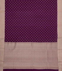 Burgundy Woven Mysore Silk Saree With Diamond Motifs-MS3394