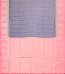 Lilac Woven Blended Aura Saree With Zari Stripes & Zari Border-BL5797