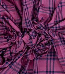 Purple Woven Kadappa Cotton Saree With Checks-KN0740
