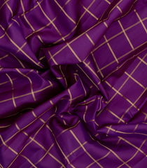 Purple Woven Pure Silk Saree With Zari Checks-EC2611