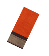 Red Printed Synthetic Dola Silk Saree With Contrast Zari Border-SY0515