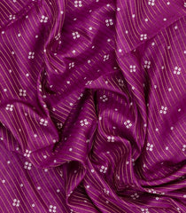 Magenta Printed Synthetic Dola Silk Saree With Zari Stripes & Border-SY0411