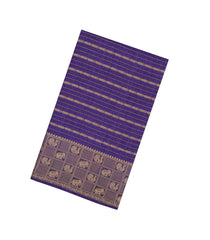 Purple Woven Synthetic Dola Silk Saree With Zari Stripes-BL5716