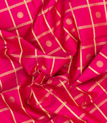 Pink Handloom Kanchipuram Silk Saree With Zari Checks & Buttas-KA16367