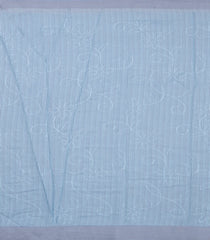 Grey Printed Synthetic Linen Saree With Floral Motifs-SY0220