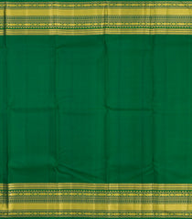Mustard Handloom Korvai Kanchipuram Silk Saree With Checks & Kanchipuram Butta Silk Sarees-KA16582