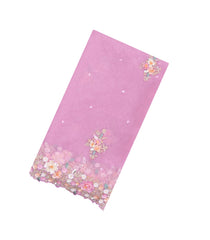 Baby Pink Woven Pure Supernet Saree With Meena Floral Hand Embroidery -EN2103
