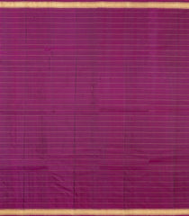 Navy Blue Handloom Kanchipuram Silk Saree With Zari Checks-KA15232