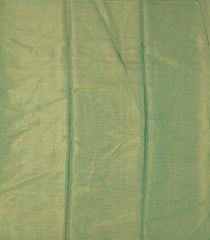 Green Handloom Plain Chanderi Cotton Tissue Saree-CC1343