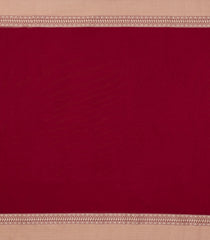 Red Woven Bengal Cotton Saree With Contrast Border-BG1742