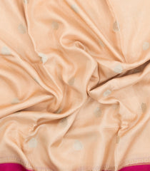 Cream Woven Blended Viscose With Zari Buttas-BL5564