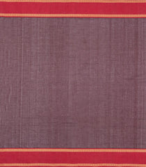 Brown Handloom Village Cotton Saree With Checks & Buttas-VC1667