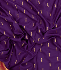Purple Woven Mysore Silk Saree With Buttas & Contrast Border-MS3503