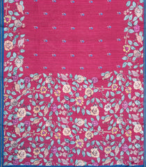 Pink Printed Synthetic Tussar Silk Saree With Contrast Border-SY0131