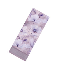 Lavender Printed Synthetic Linen Saree With Floral Motifs-SY0183