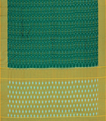 Green Handwoven Orissa Cotton Saree With Tie & Dye Motifs-OR0905