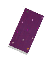 Purple Handloom Bengal Cotton Saree With Buttas-BG1991