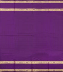 Purple Handloom Kanchipuram Silk Saree With Zari Checks-KA15648