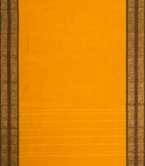 Mustard Woven Chettinad Cotton Saree With Contrast Border-CN1905