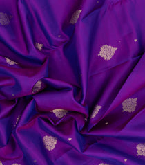 Purple Woven Pure Silk Saree With Floral Buttas-KA15536