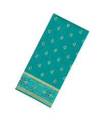 Aquamarine Woven Art Dupion Saree With Meena Floral Motifs-BL5861