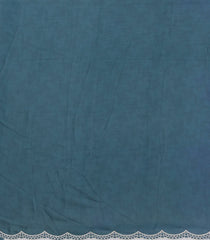 Light Blue Woven Blended Chiffon Saree With Printed Floral Motifs & Embroidered Selvage-EN1910