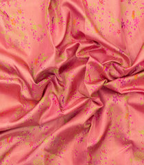 Pink Handloom Kanchipuram Silk Saree With Meena Floral Motifs-KA15809