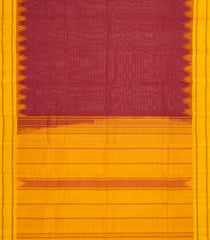 Crimson Handloom Rasipuram Cotton Saree With Contrast Silk Border-RA2438