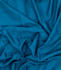 Cyan Woven Mysore Silk Saree With Contrast Border-MS3413