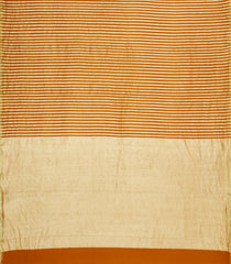 Mustard Woven Banarasi Khaddi Georgette Silk Saree With Stripes-BE1941