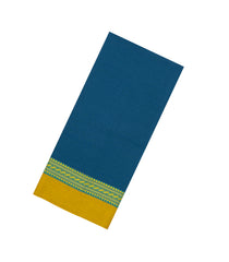 Blue Woven Bengal Cotton Saree With Contrast Border-BG1731