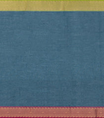 Blue Woven Chettinad Cotton Saree With Buttas & Contrast Border-CN1830