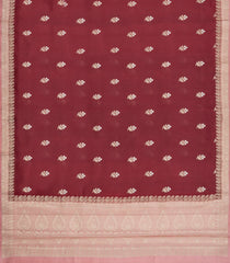 Brown Woven Banarasi Poona Silk Saree With Zari Buttas & Contrast Border-BP1032
