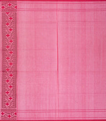 Dark Peach Handwoven Banarasi Silk Cotton Saree With Floral Vine Motifs