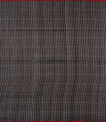 Black Woven Kota Silk Saree With Zari Checks-KO1055