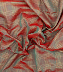 Grey Handloom Soft Silk Cotton Saree With Zari Checks-SC4586