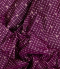 Magenta Handloom Soft Silk Saree With Checks & Buttas-SO4660