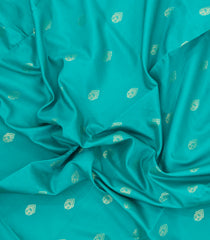 Aquamarine Woven Blended Aura Saree With Zari Buttas & Zari Border-BL5811