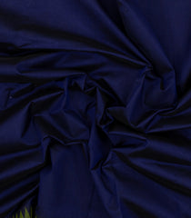 Dark Blue Handloom Korvai Silk Cotton Saree With Contrast Temple Border-SC3825