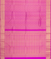 Pink Handloom Kanchipuram Silk Saree With Floral Zari Motifs-KA15842