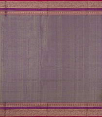 Lilac Handloom Silk Cotton Saree With Zari Stripes-SC4343