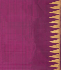 Dark Magenta Handloom Kanchipuram Silk Saree With Floral Buttas-KA16325
